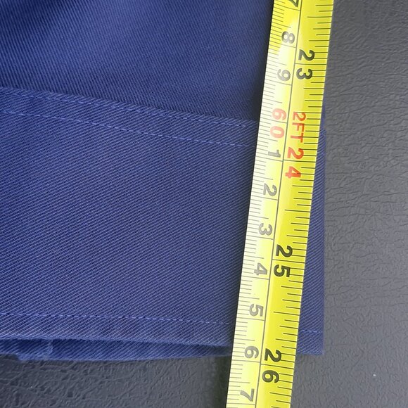 Michael Kors SZ16 Slim Fit Men's Wrinkle Free Cotton Marine Blue Button Up Shirt - Picture 14 of 15